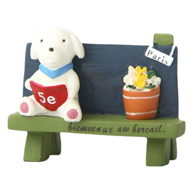 Популярная японская продуктовая скамейка, книга для чтения щенков, мох, сочные свежие цветочные плагин, реквизит для стрельбы