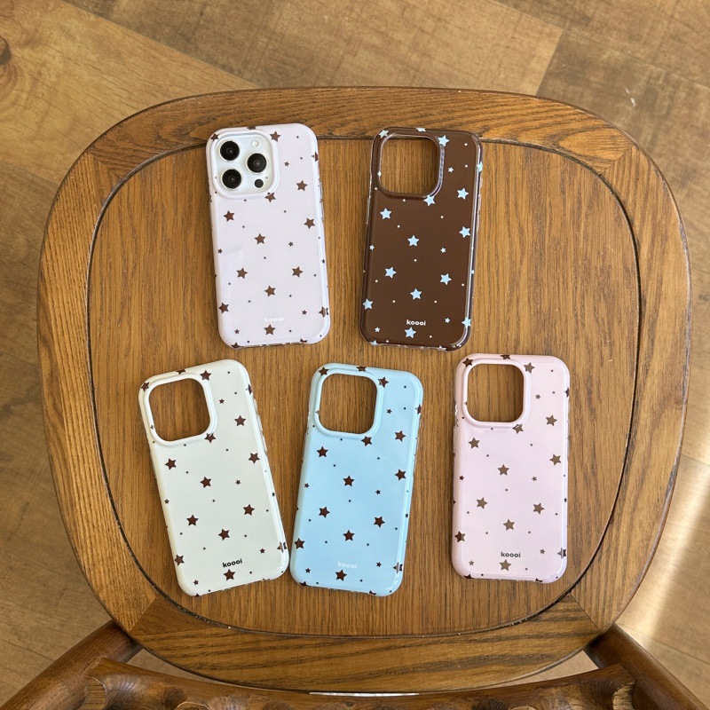 Casual Full-Screen Stars Suitable for Iphone16Promax Mobile Phone Case Apple 14/15 Mobile Phone Case All-Inclusive Anti-Fall