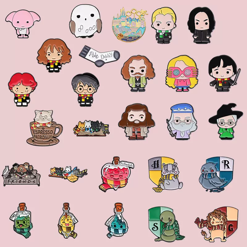 个性影视魔法系列电影周边纪念胸针  创意卡通可爱人物小精灵徽章