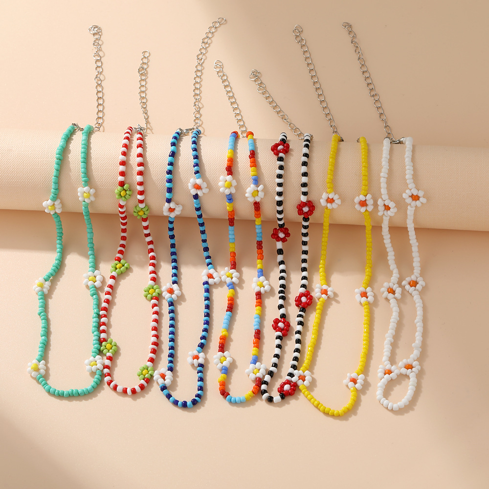 Bohemian Vintage Miyuki Beads Chain Solid Color Necklace Wholesale Nihaojewelry display picture 17