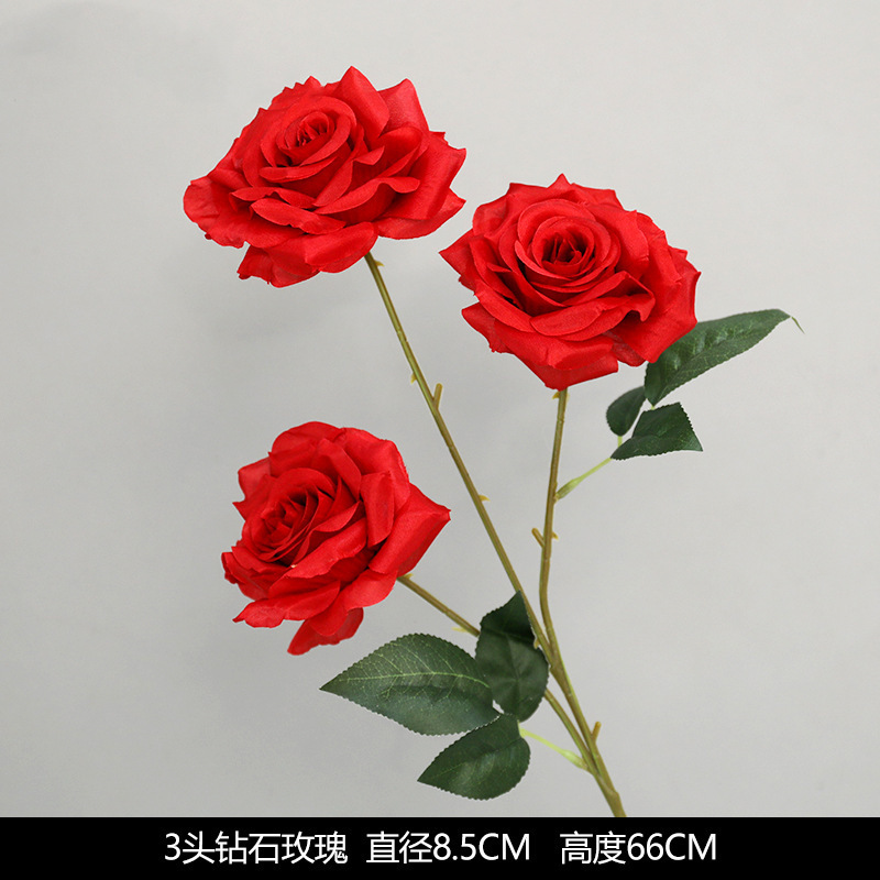 红色仿真花婚礼婚庆场地场景布置道具仿真花束花艺装饰花假花批发|undefined