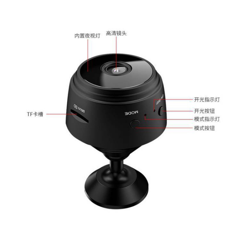 Cámara HDWiFi caliente transfronteriza A9 monitoreo inalámbrico HD visión nocturna cámara remota en stock pelo liso