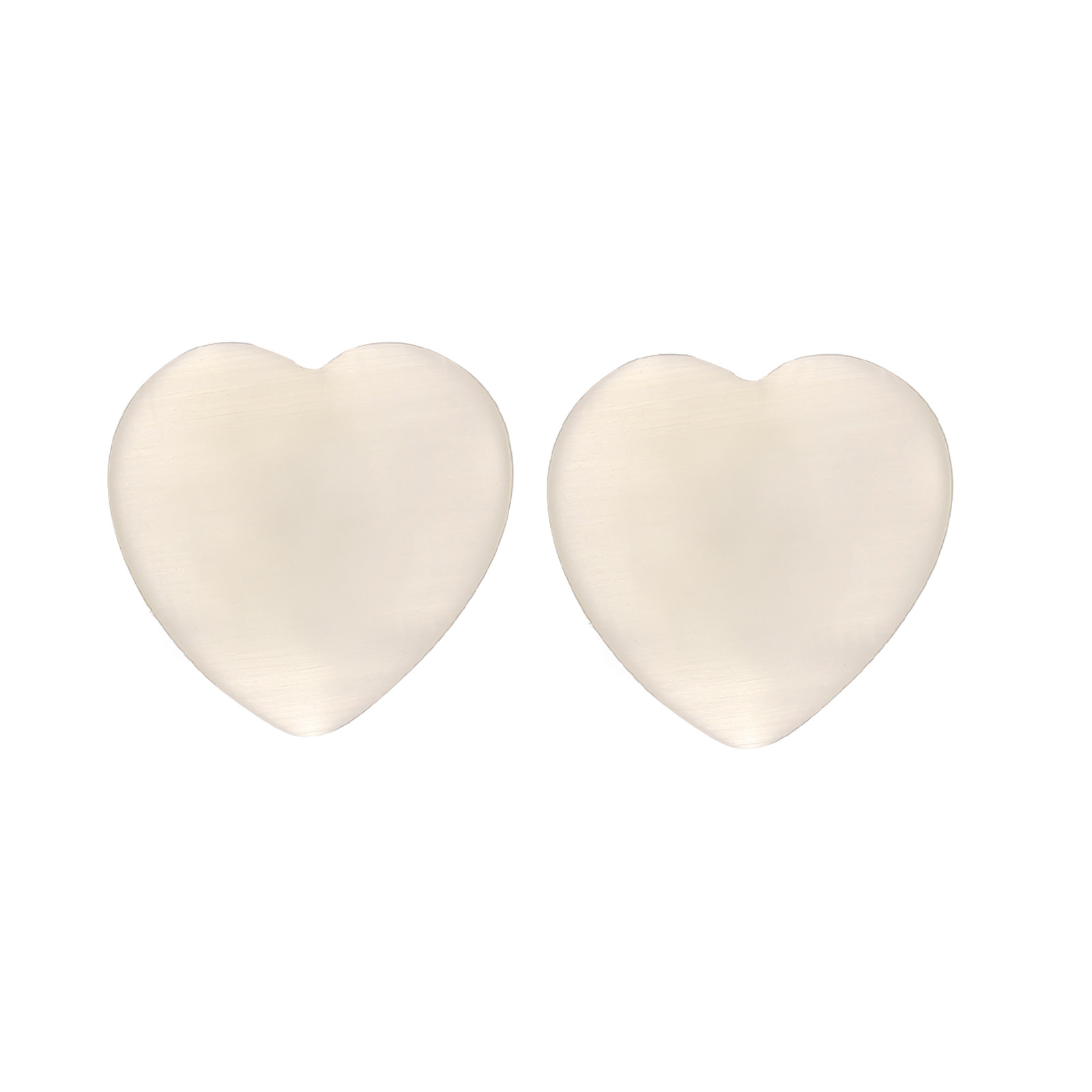 Korea White Heart-shape Resin Earrings Wholesale display picture 7