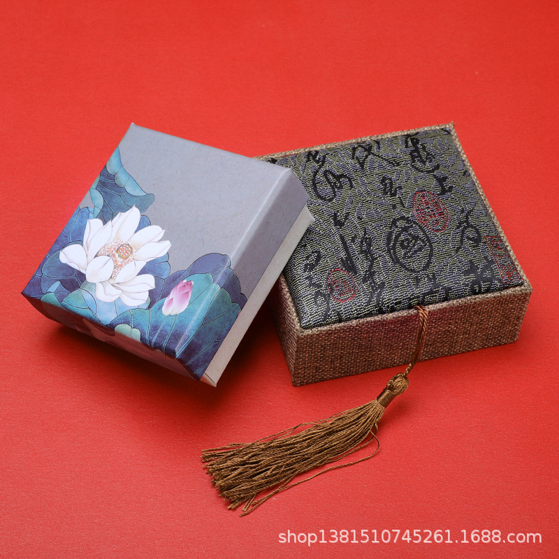 单拍不发货复古饰品包装盒高档礼盒礼品盒束口锦袋装饰麻布袋棉布
