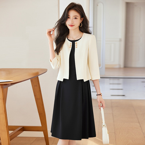 Chinese style short coat for women petite 2024 spring and summer new Chinese style versatile small fragrance style suit skirt