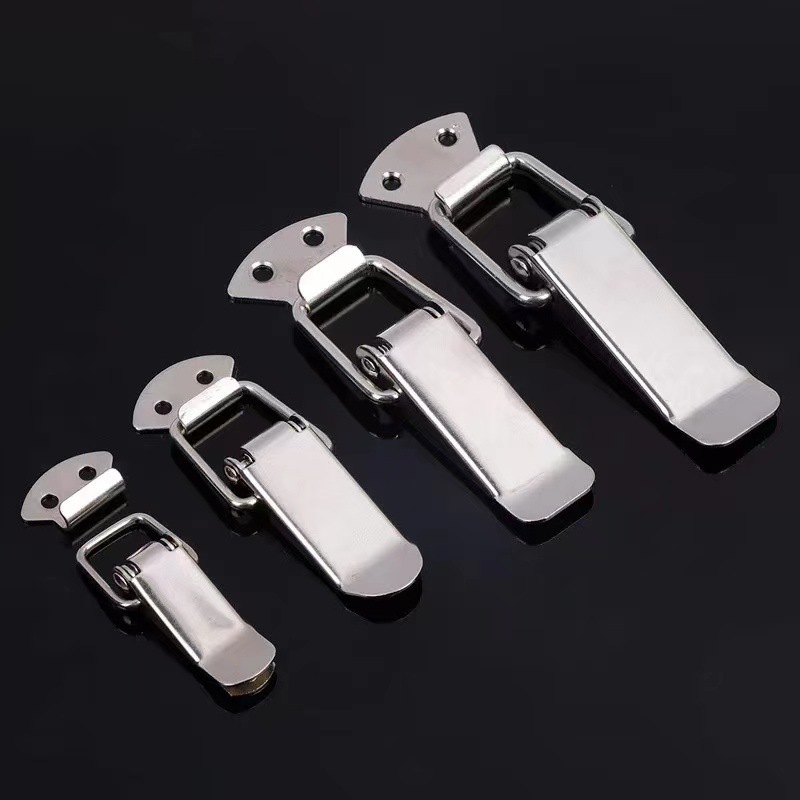 Cabinet Stainless Steel Latch Lock Buckle Fixed Hook Toolbox Box Latch Door Sofa Pull Buckle 304 Stainless Steel