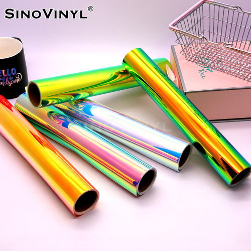 Rainbow shimmering electroplating engraved holographic laser instant adhesive vinyl decal full-color car sticker car wrap sticker