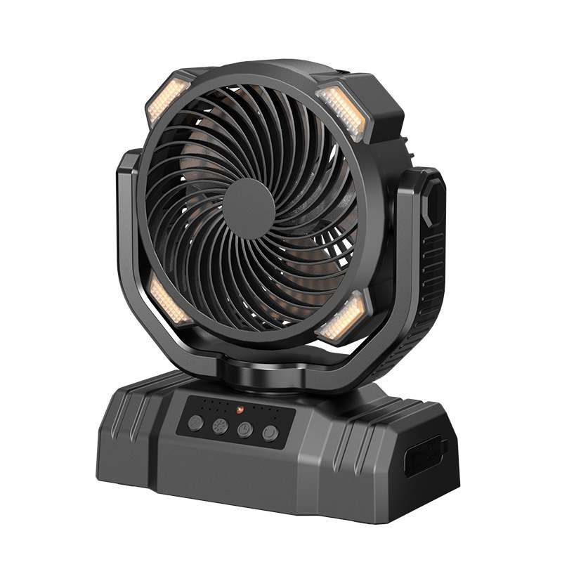 Ventilador de campamento al aire libre transfronterizo conveniente USB de carga inalámbrica control remoto gran ventilador de campamento de viento lámpara de pesca