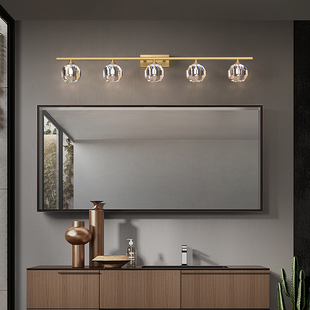 All Copper Led Mirror Front Lamp Cosmetic Lamp Toilet Bathroom Mirror Cabinet Wall Lamp Dressing Table Washroom Lamps
