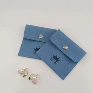 Canvas Bag Printing New Jewelry Microfiber Jewelry Bag Jewelry Packaging Bag Flannelette Snap Bag Ear Large Capacity Printing