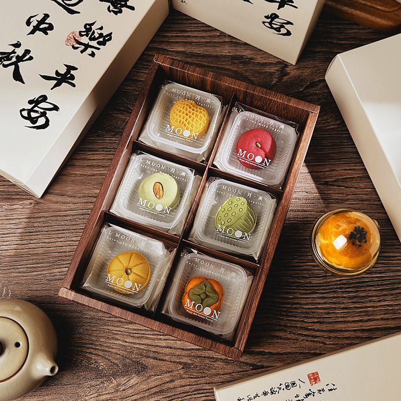 2025年新作 国風月餅包装箱 六八個入り 氷皮月餅ギフトボックス 50g80g 中秋節ギフト用空箱|undefined
