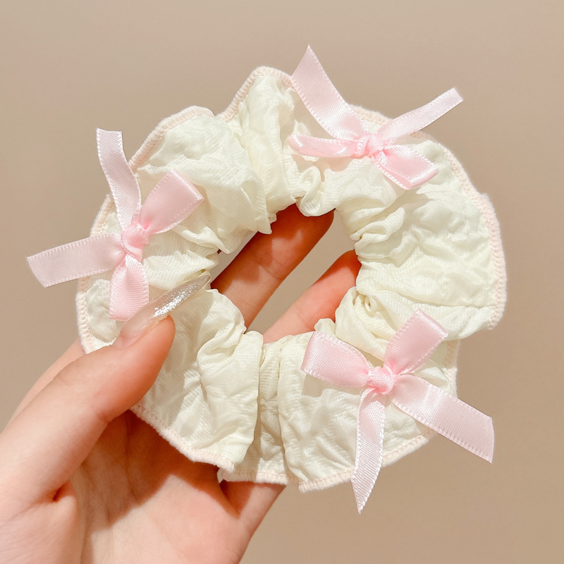 Temperamento floral intestino grueso anillo para el cabello bola femenina cabeza cuerda dulce cola de caballo cuerda para el cabello banda de goma de alta calidad accesorios para el cabello al por mayor