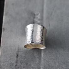 泰国清迈食指手工镀银男 女 戒指时尚个性古银宽大气小众银饰礼物