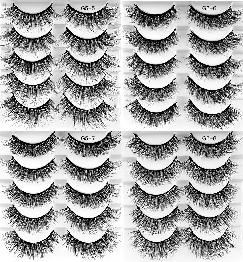 Elegant Solid Color Imitation Mink False Eyelashes 5 Pairs display picture 5