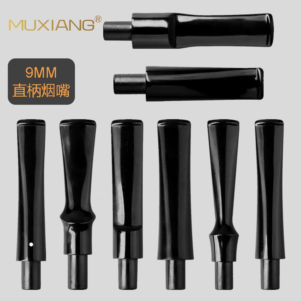 Acrylic smoking pipe mouthpiece adapter DIY straight stem pipe tail 9mm filter tip accessory