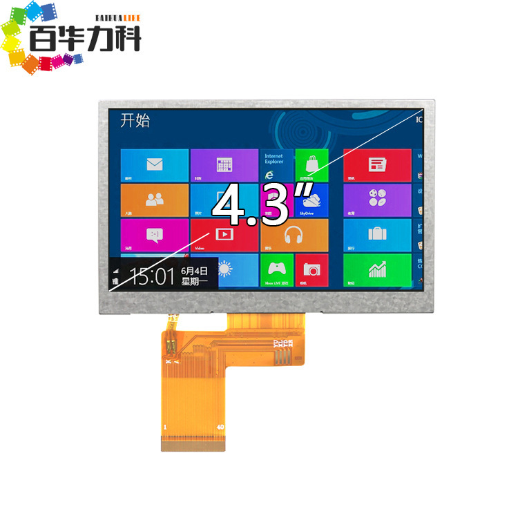 4.3-inch LCD screen TFTLCD LCD module 480*272RGB24-bit Medical building elevator display