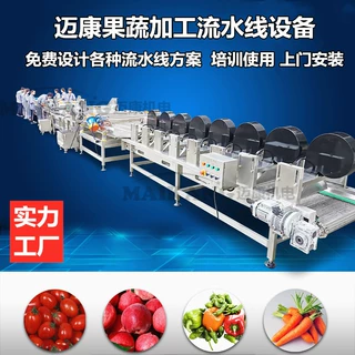 工厂定制杨梅清洗榨汁生产线 西梅去核打浆流水线 草莓榨汁流水线