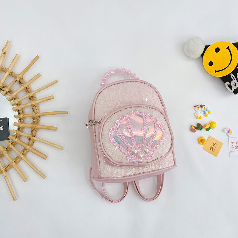 Princesa coreana niños bolsa de moda Linda niña lentejuelas mochila para 1-3 años bebé fuera pequeña mochila de moda
