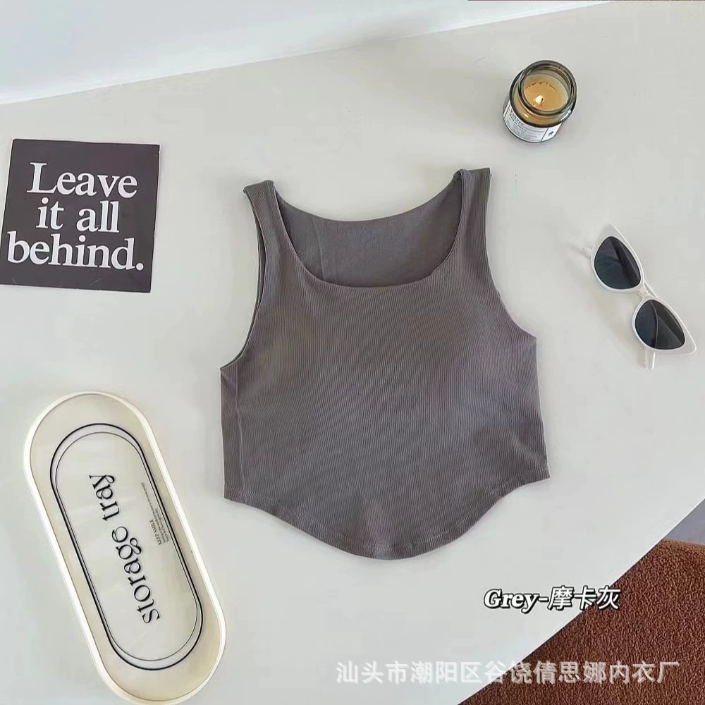 Short base body-friendly top with cups sleevless, with sleeve, city style