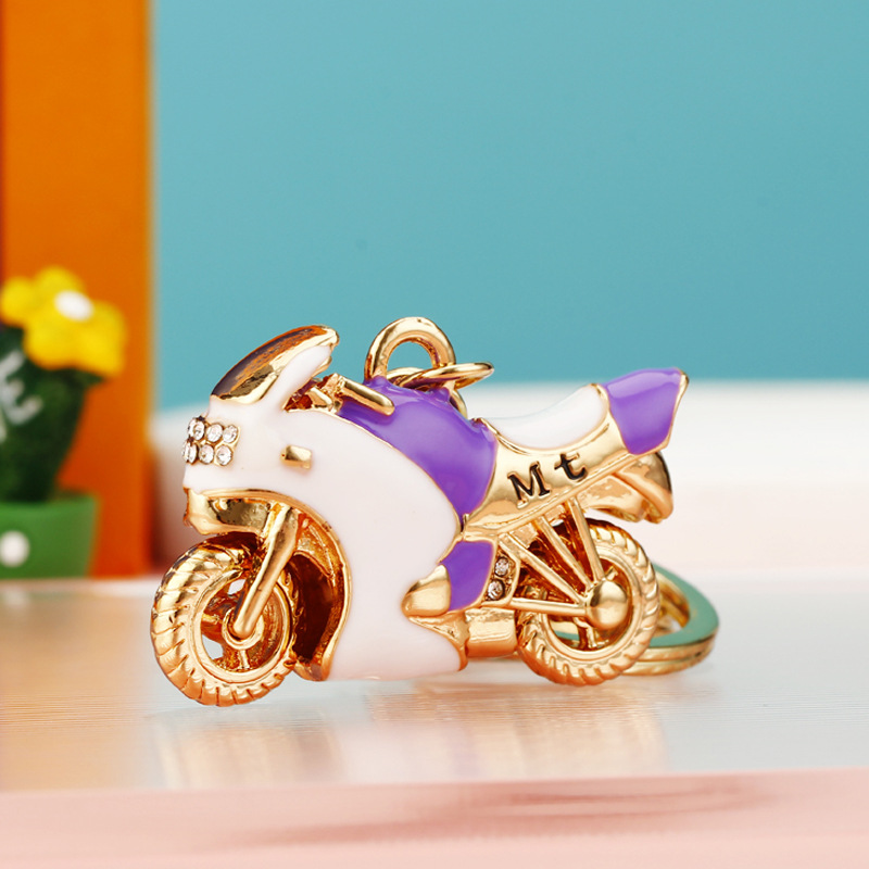 Diamond Design 1 Piece Simple Style Motorcycle Car Zinc Alloy Diamond Unisex Lobster Trigger Clasp Closure Keychain