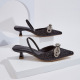 2024 New Korean Style Banquet Style Slim Heel Pointed Back Air Carrying Sandals