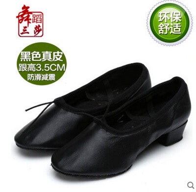 Shoe Teacher Perform Two Belly Dancing Soles, Three Sarong Practice Soft Sole Yoga Ballet Shoes Folk Dance Shoe Skill Shoe