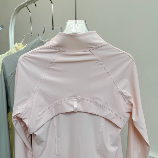 Summer New Slim-fit Vertical Collar Waist Sun Protection Clothing Ice Silk Sun Protection Clothing Tight Yoga Short Thin Coat Women