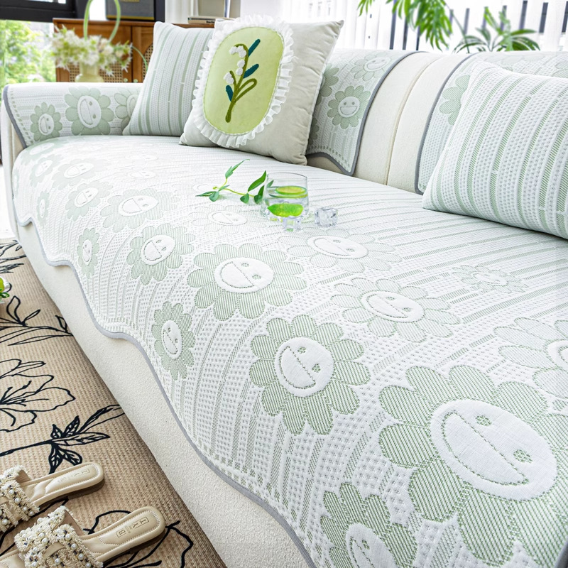 Cojín de sofá de seda de hielo de verano 2025 nuevo sofá fresco cojín de asiento de verano cojín de asiento antideslizante de verano