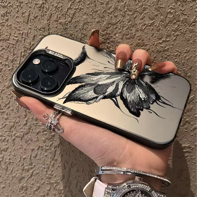 Nueva luna mariposa para iphone16 funda para teléfono móvil Apple 15promax/14 anti-caída 13pro1 2/11x