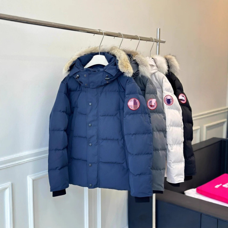 Cross-Border Winter High-End Authentic Version Unisex Couple's Parka Cotton Jacket with Hood, Thickened for Warmth, Windproof and Cold-Resistant Coat