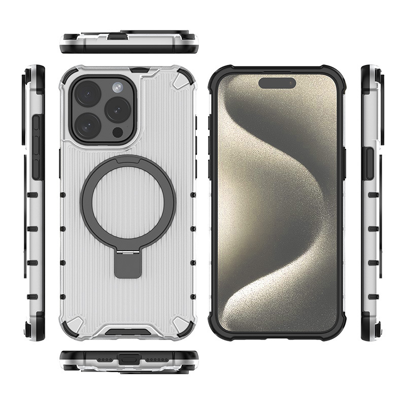 跨境适用iphone 16promax手机壳新款磁吸防摔保护套苹果15pro光栅