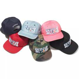 SUPREME EMBROIDERED MONEY 字母刺绣鸭舌帽棒球帽男女同款