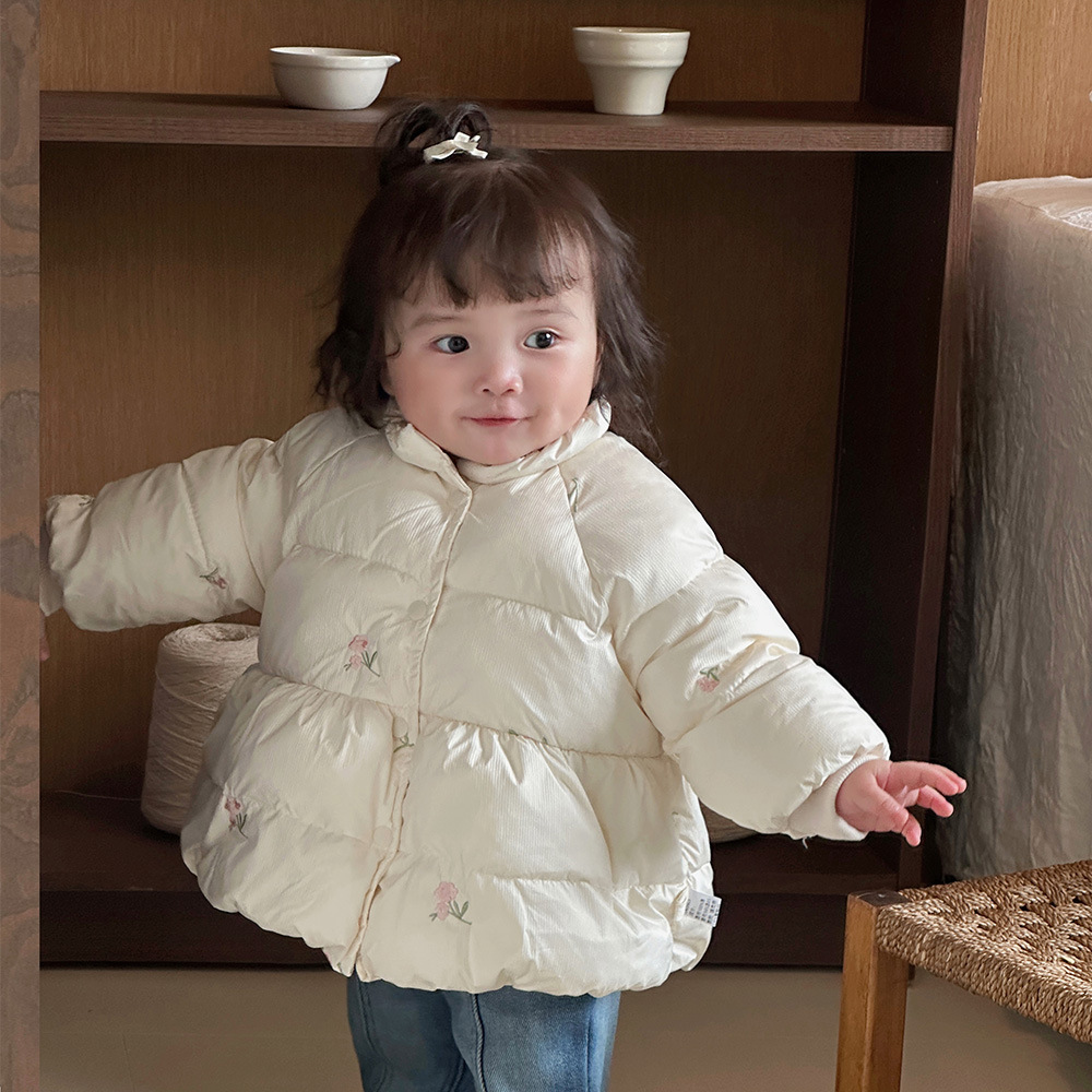[Estilo personalizado] Chaqueta para bebés versión coreana de ropa de invierno linda y súper linda