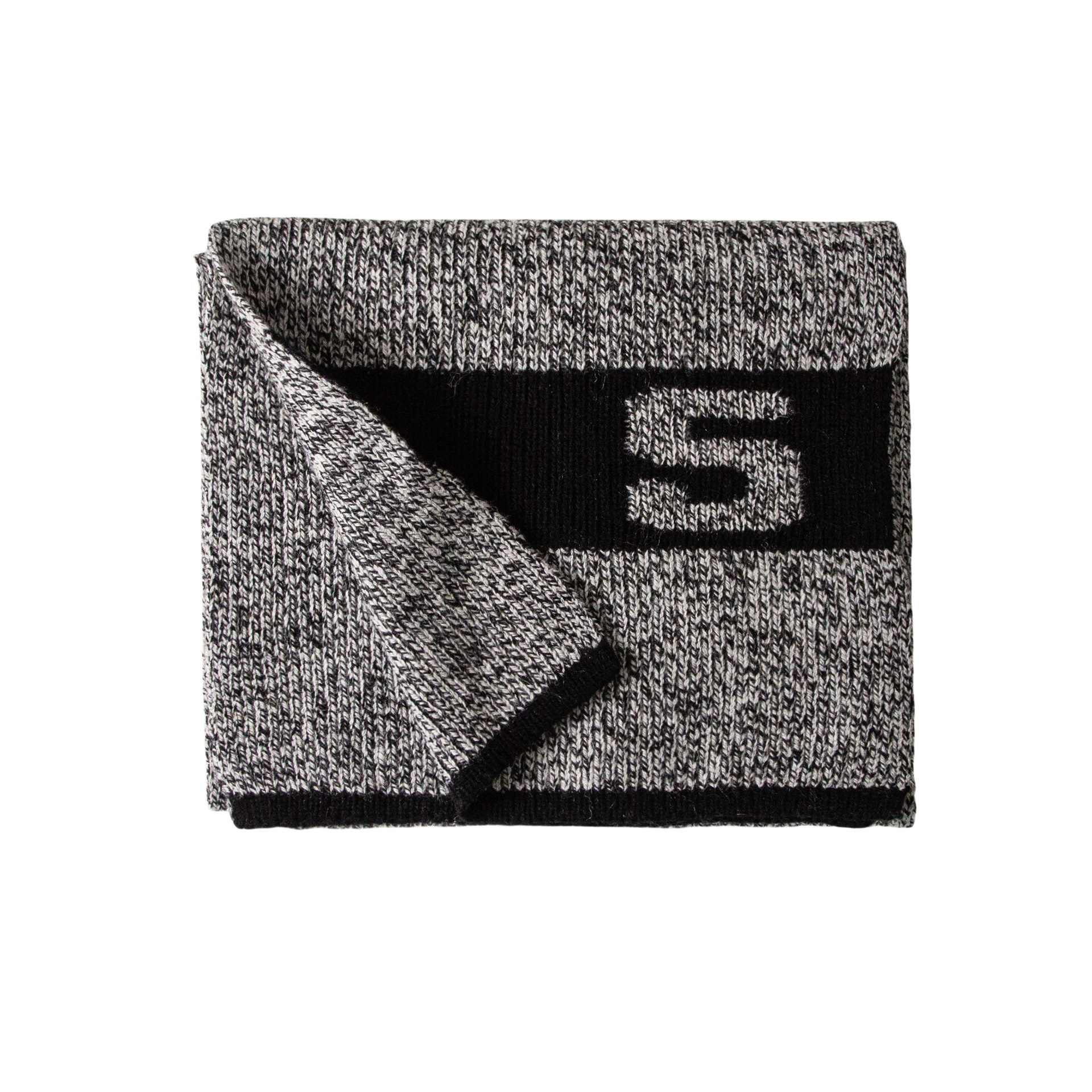 Classic Wool Scarf And Hat Set Number 5 Neutral Colour Block_voghion.com