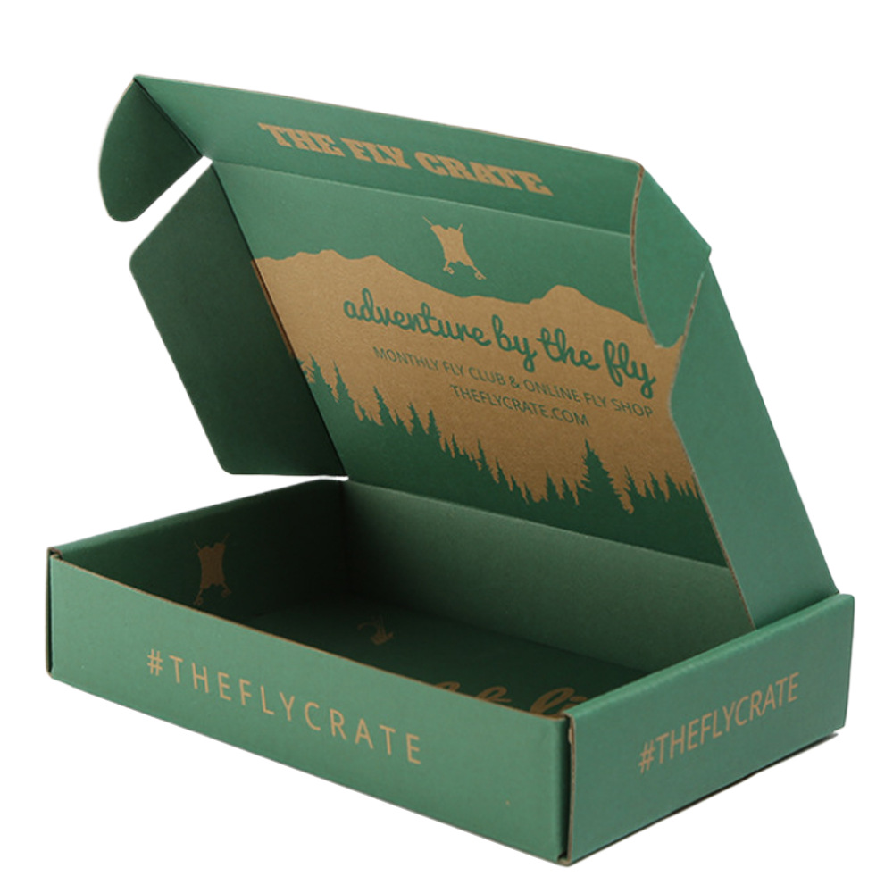 工厂定 制制造商大彩色纸板纸邮寄服装盒印刷波纹运输包装