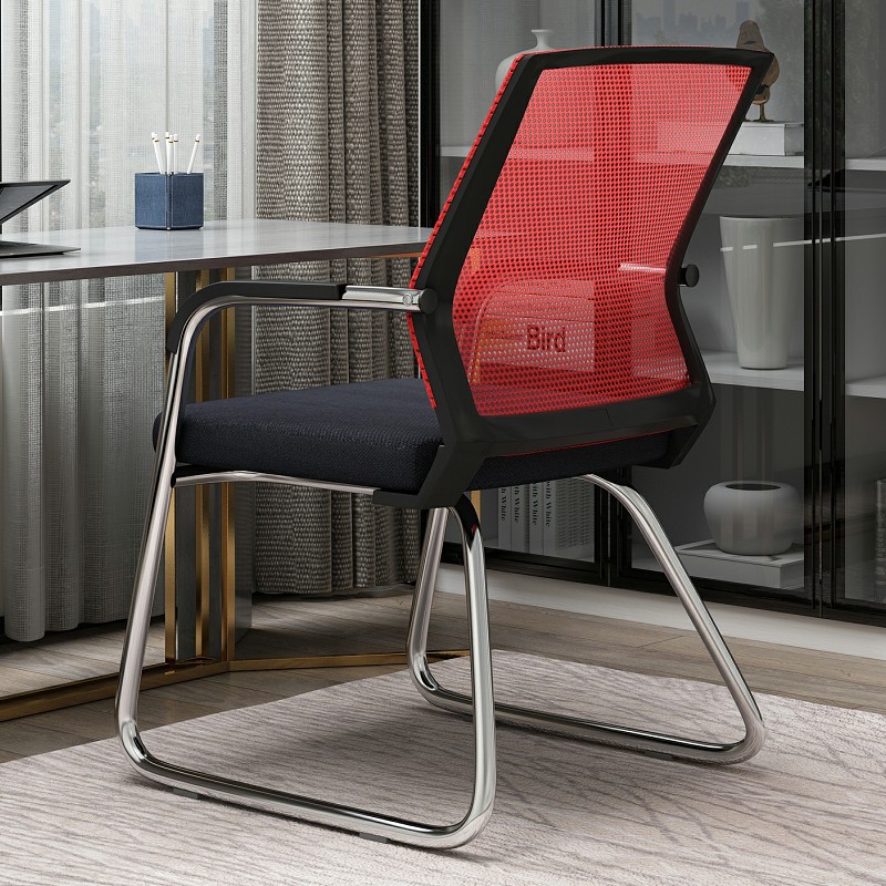 Bold and reinforced black frame red mesh 920 / Steel feet-fixed armrests