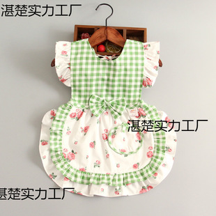 Baby Girl Smock, Eating Clothes, Waterproof Princess Kids Apron, Kidsren's Bib, Baby Rice Pocket, Sleeveless, Free Shipping