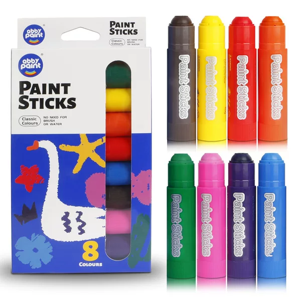 Quick-Drying Crayon 8-Color Solid Gouache Stick Painting DIY Creative Water-Based Oil Pastel Various Surfaces Window Graffiti