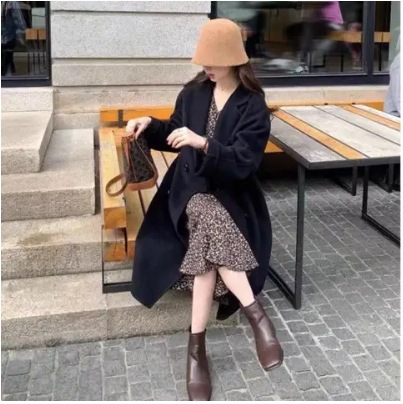 Woolen Coat for Women, Medium-Long Length, Knees Over, 2025 New Autumn/Winter Student Korean Style Slimming Wool Coat