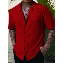 W 35049 Jacquard hollow men's shirt �Ứ�ο���ʿ�����羳