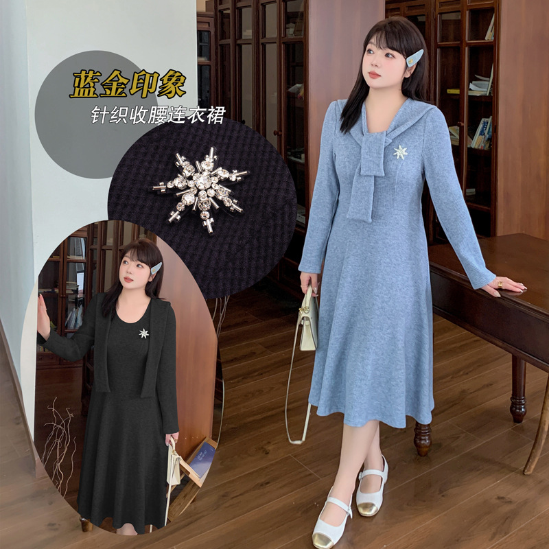  秋  XL-4XL 大きいサイズ ワンピース