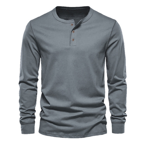 Men's Long-Sleeve T-Shirt, Fall Season, Loose Fit, Plus Size, Round Neck, Plain Color, Long-Sleeve T-Shirt for Men, Running and Training, Base Layer Top