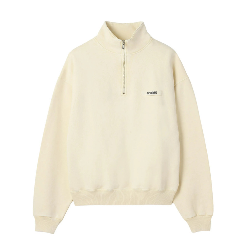 26 Years Early Autumn New Product Half-Zip Stand-Up Collar Sweatshirt with Woven Logo Retro Loose Men's Top 26 Years Early Autumn New Product Half-Zip Stand-Up Collar Sweatshirt with Woven Logo Retro Loose Men's Top