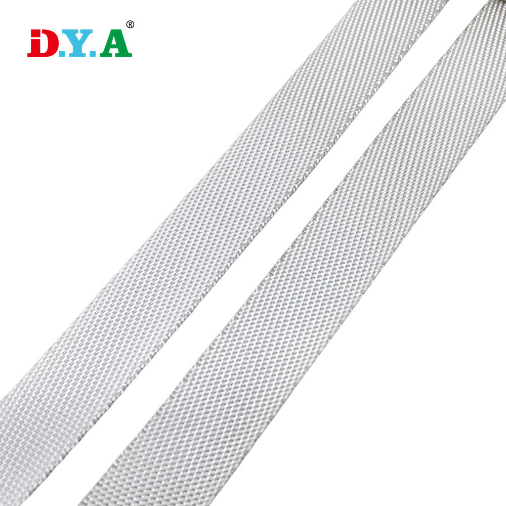 20mm白色斜纹仿尼龙织带特殊功能阻燃防火锦纶织带箱包绑带鞋装饰