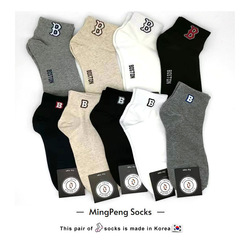 0韓國襪子 男士短腰休閒棉襪春季 英文字母 B 韓版singgapo 吸汗