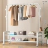 120cm [Single Ring] Double -layer shelf+wheel