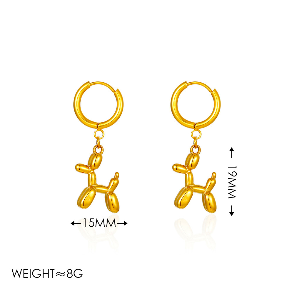 골드+강아지 귀걸이