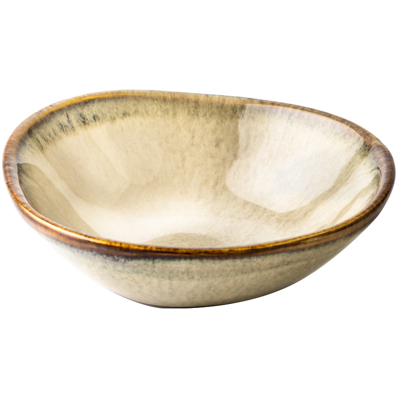 Yunhuang retro hacer viejos platos de cerámica, platos de sabor, condimentos de barbacoa, platos de condimentos de alquiler, platos domésticos, exportación transfronteriza