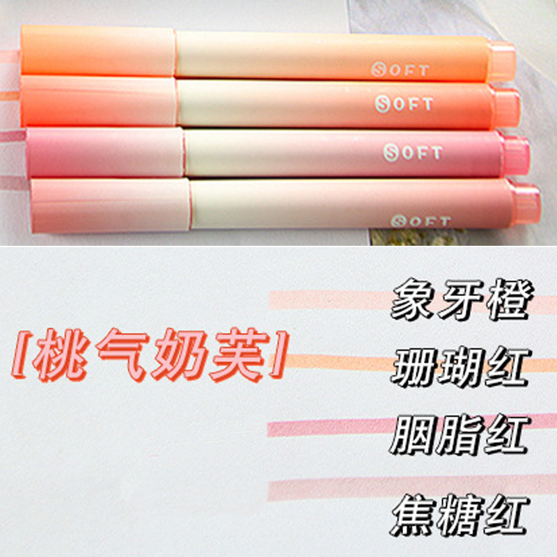 Resaltador de color degradado a granel, marcador de aula para estudiantes de color claro, marcador a base de agua de color, bolígrafo de cuenta manual para niños