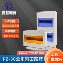PZ30配电箱面板铁盖板明暗装箱  家用室内楼房工程回路箱强电箱
